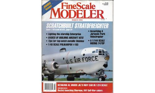 Revista Fine Scale Modeler 1994-03 Scratchbuilt Stratofreighter